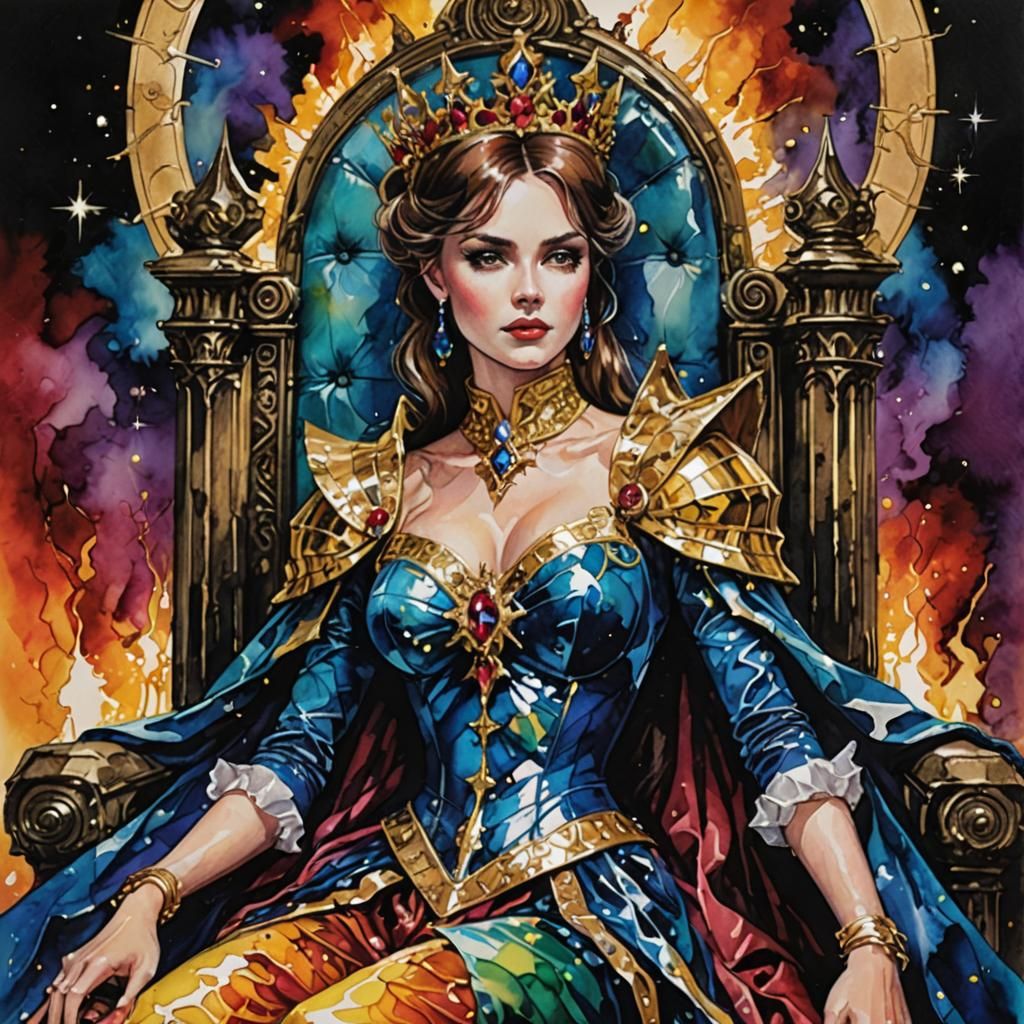 Aristocrat of Hell in Alcohol Ink Style