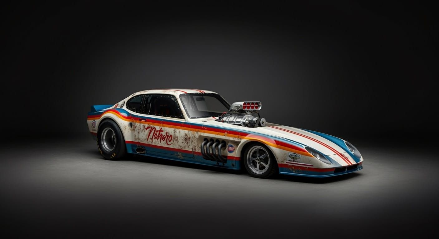 Vintage Dragster Concept Car in Classic German Muscle Style