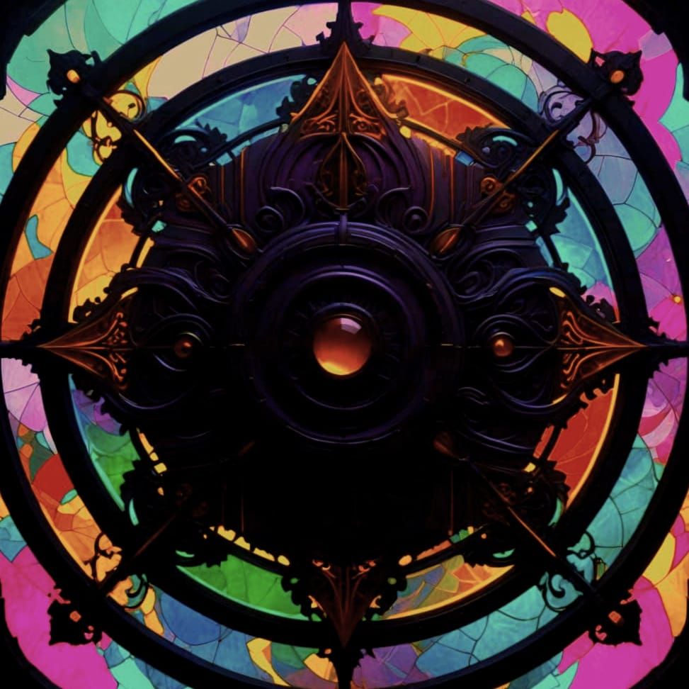 Dark Fantasy Masterpiece in Vibrant Complementary Colors