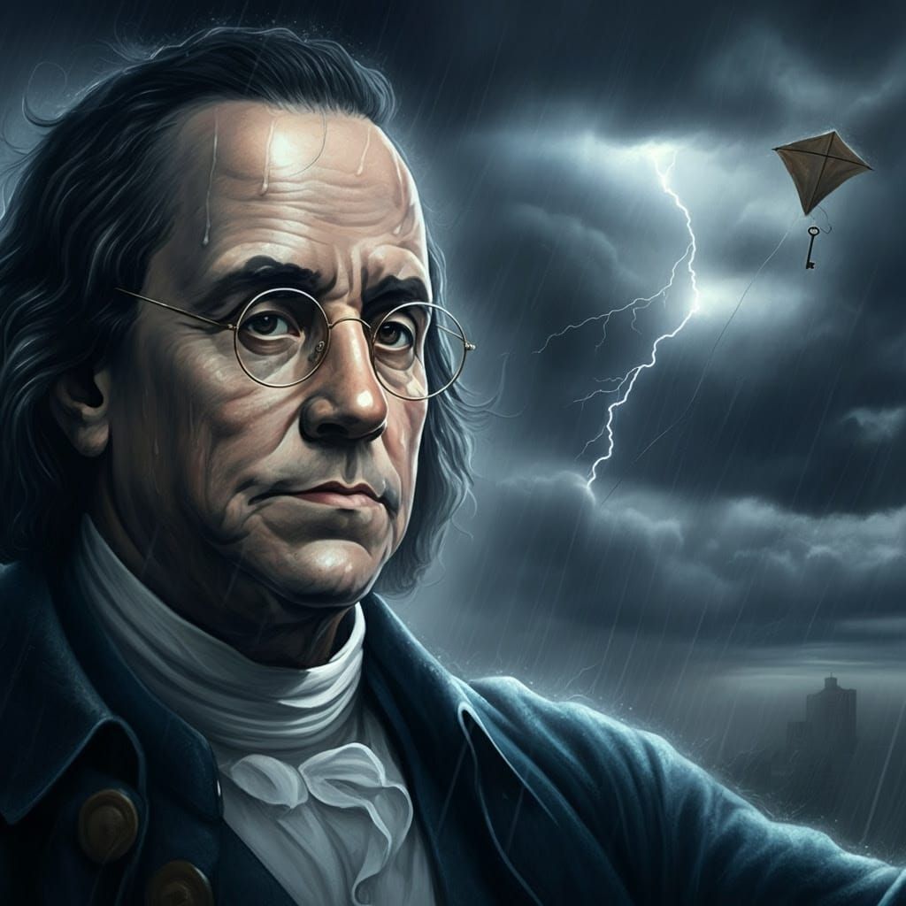 Stormy Self Portrait in the Style of Hyper-Realism