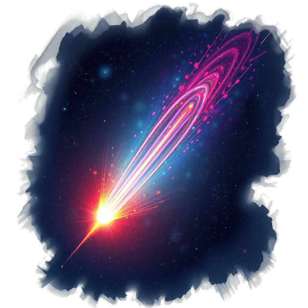 Cosmic Meteor Blaze Illuminates the Astral Plane