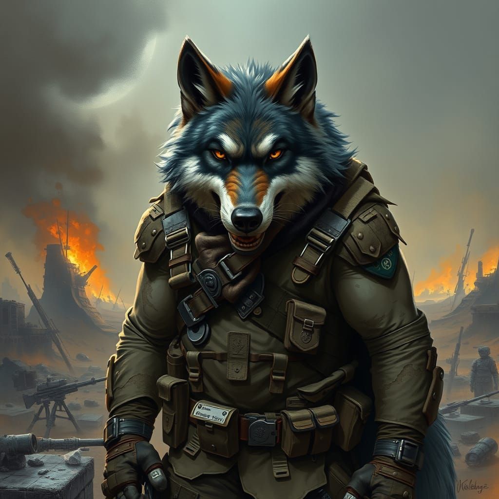 Loyal Wolf Warrior on War-Torn Front Lines