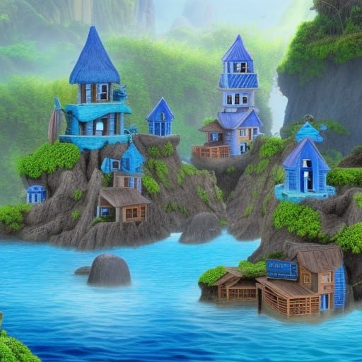 Hidden Cove: Fantasy Gnome Village on Azure Water