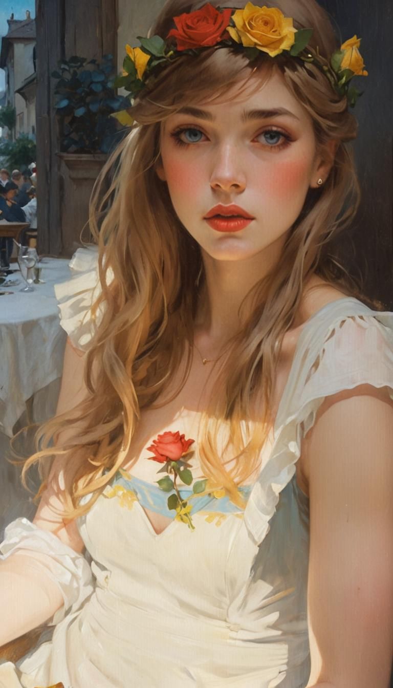 a gorgeous woman svelte and lithe