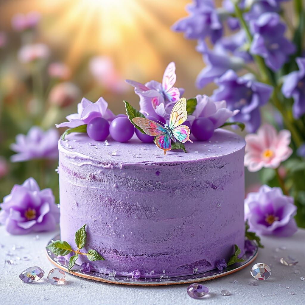 Whimsical Fairy Tale Cake with Iridescent Crystals