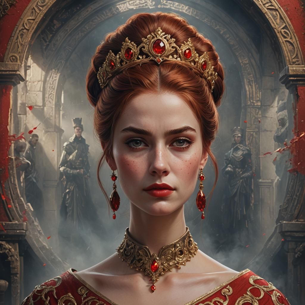Regal Woman Portrait in Hyperrealistic Style