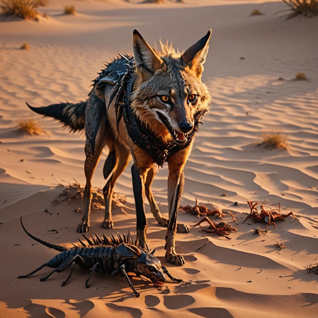 Stinking Jackal's Desert Feast: Matte Painting