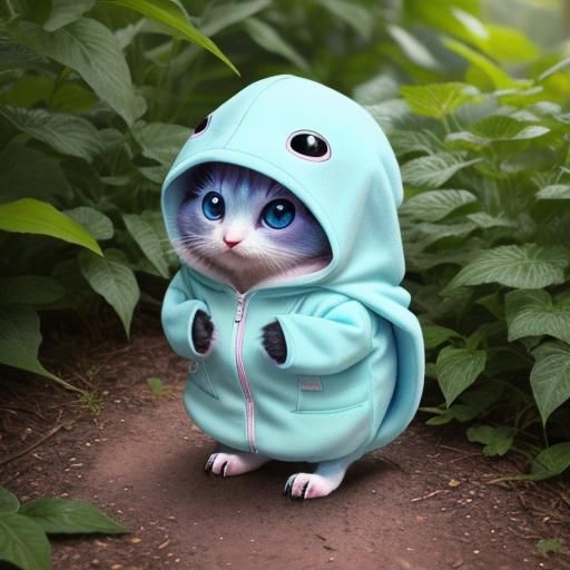 Pastel Alien Creature in Detailed Landscape