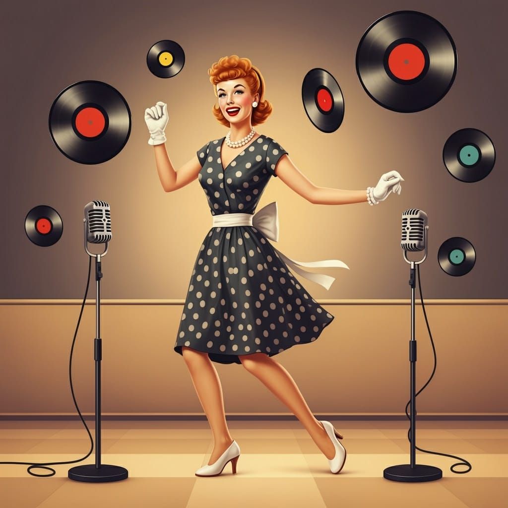 Glamorous 50s Nostalgia: Vintage-Style Jitterbug Dance