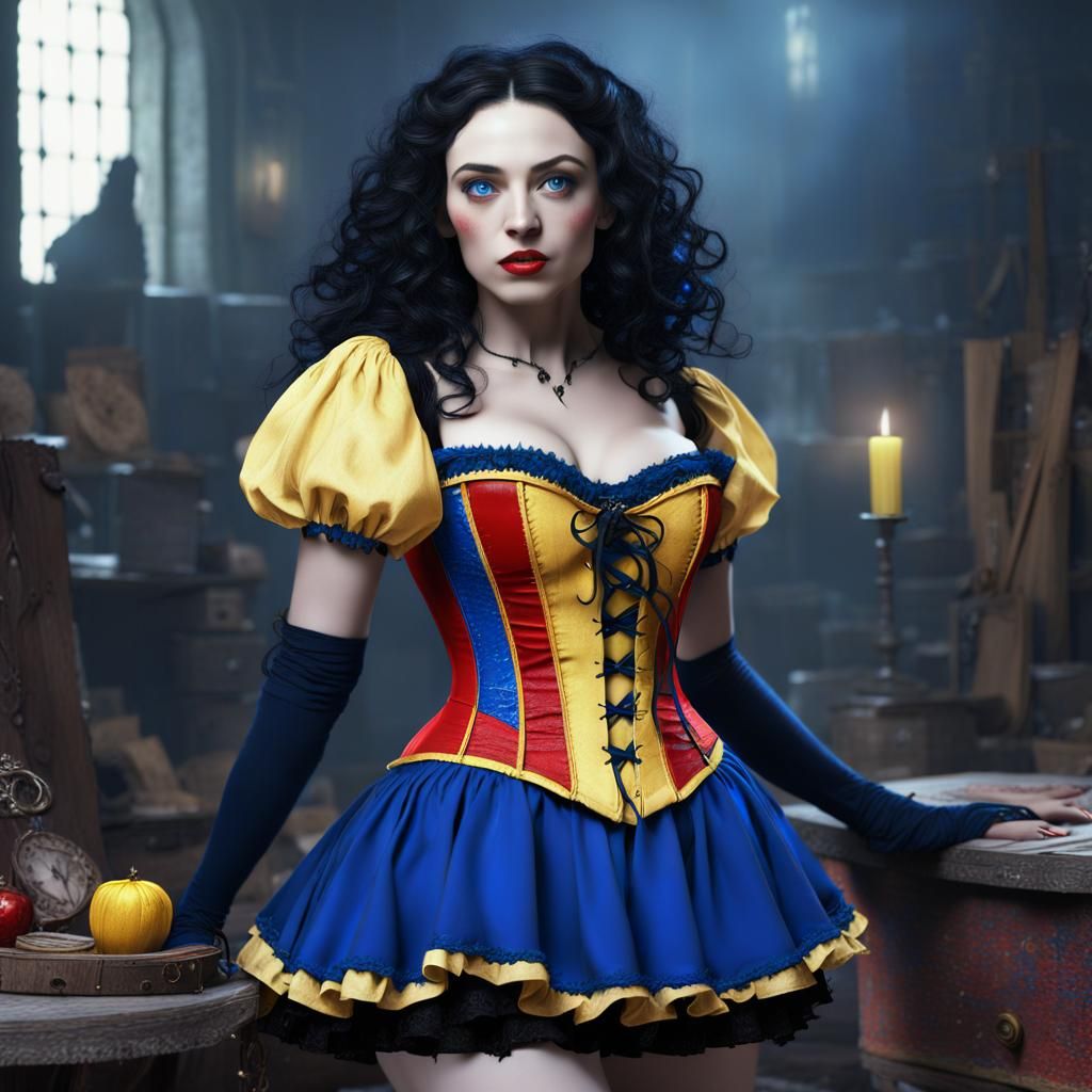 Gothic Snow White in Twisted Fairytale Art