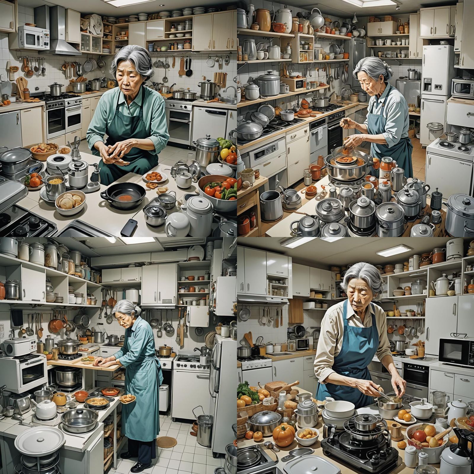 Vulnerable Woman in Kitchen: Cognitive Challenges in Cel-Sha...