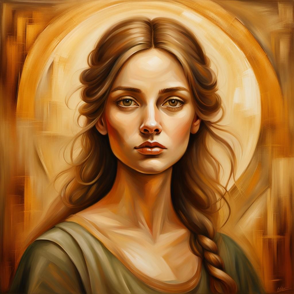 Masterful Renaissance-Inspired Portrait in Earthy Tones