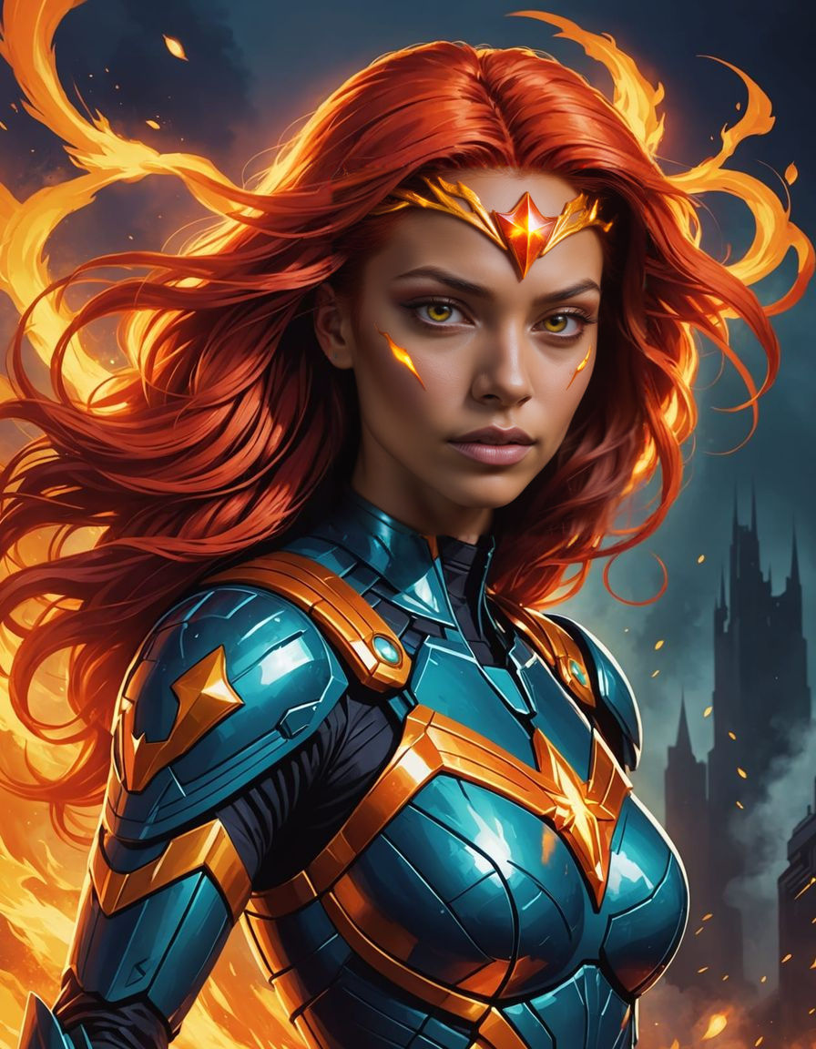 Amber Midthunder as Starfire: Alien Princess Portrait