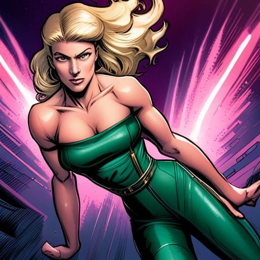 Gloriana in Perfect Comic Book Art Style