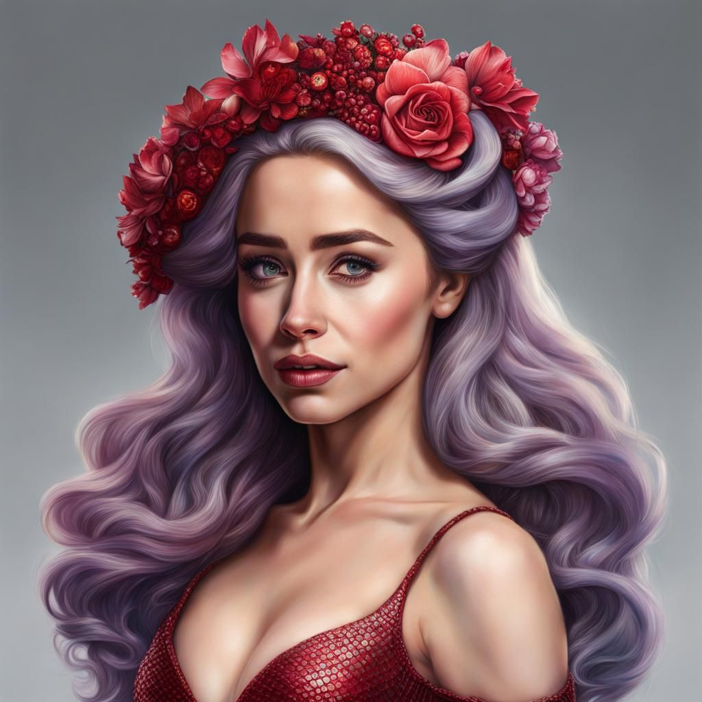 Hyperrealistic Emilia Clarke as Ariel