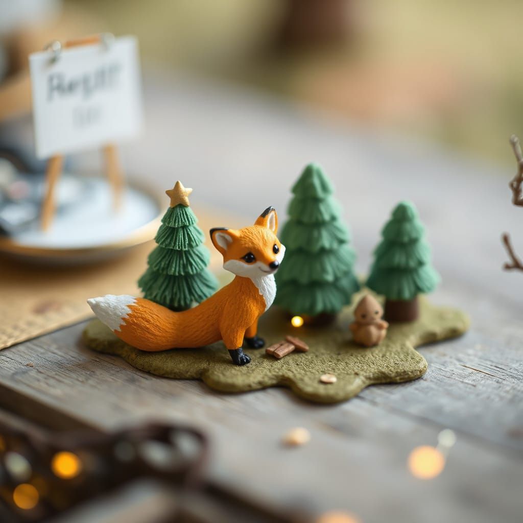 Adorable Miniature Whimsical Foxtrot Tilt-Shift