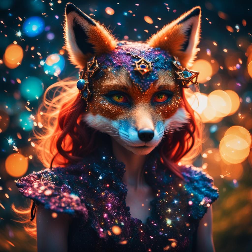 Fox Fairy Sings with Ska Band in Glitchcore Style