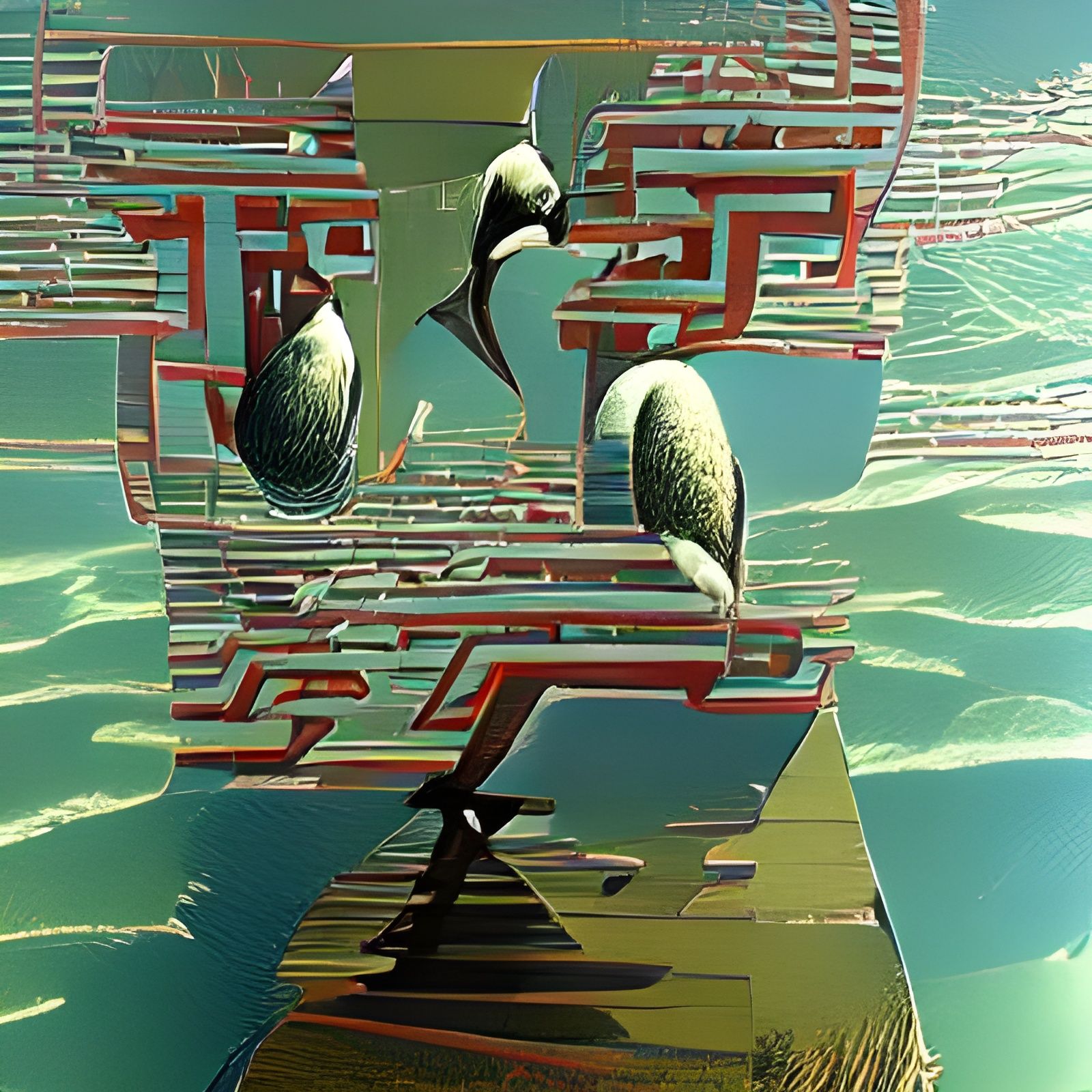 Sci-Fi Surreal Linocut Masterpiece