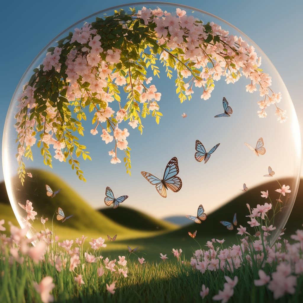 Spring Day Inside a Glass Bubble