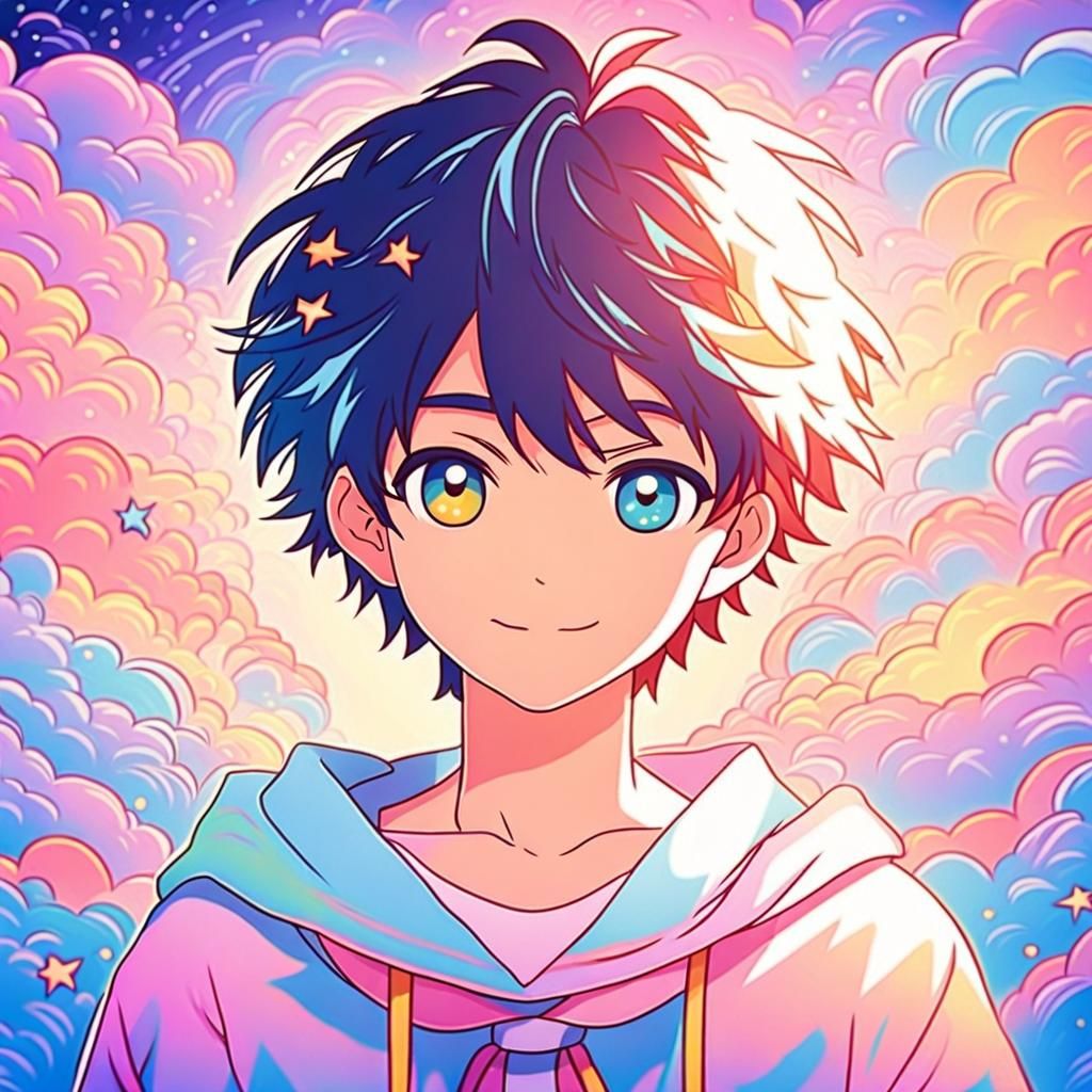 Anime Key Visual: Smiling Boy in School Uniform