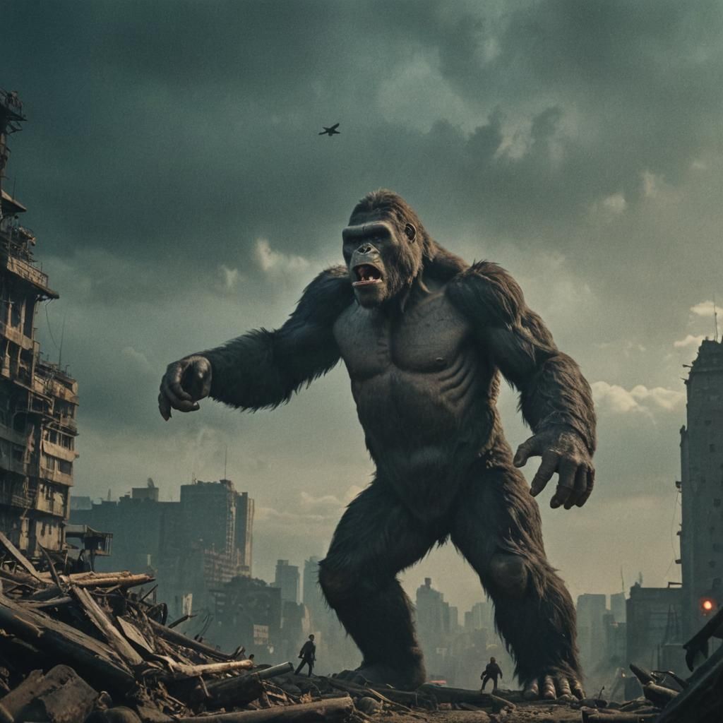 Cinematic Soviet King Kong Film Still