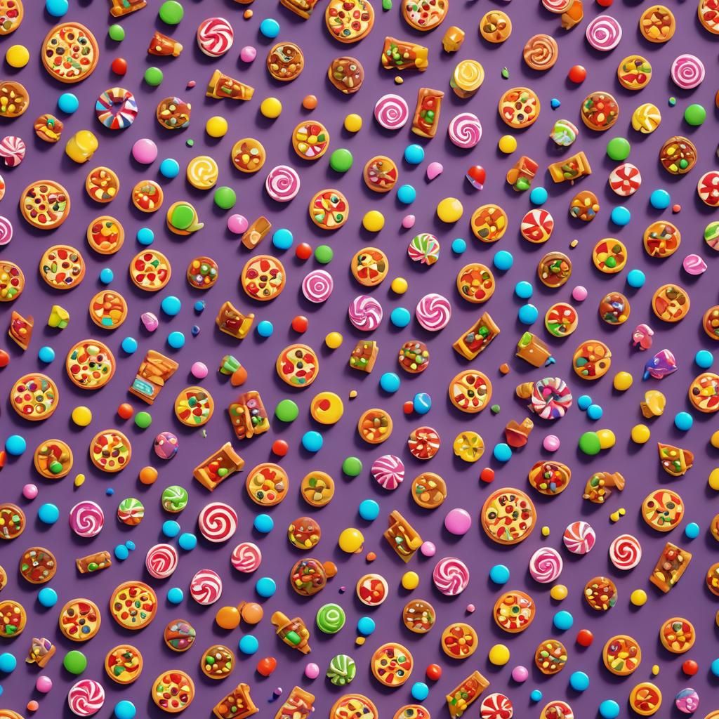 Candy Pizza: 3D Digital Art