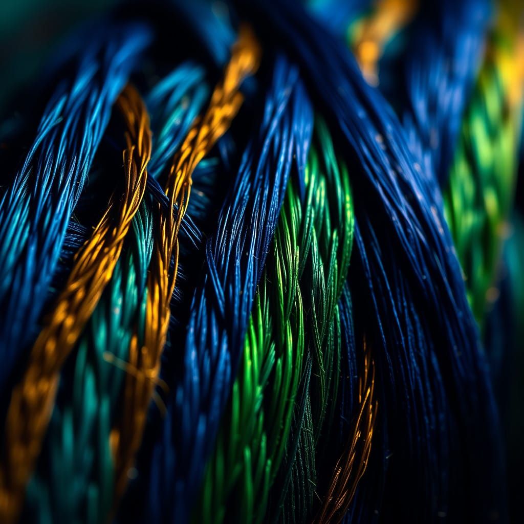 Luxurious Fabric Weave in Hyperrealistic Macro Photography