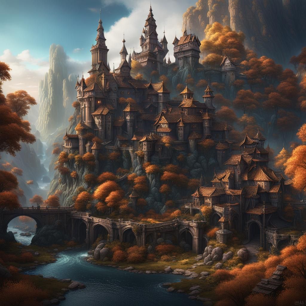 Fantastical Matte Painting in Deep Color
