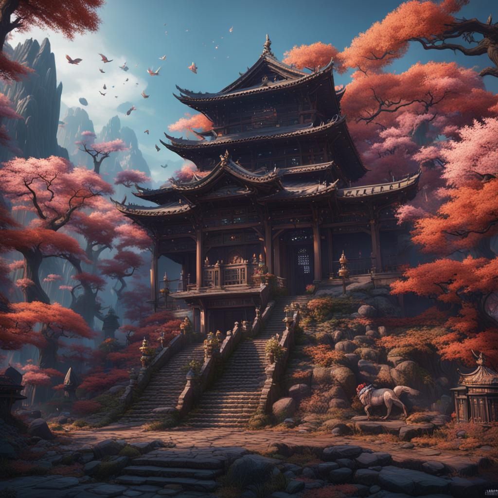 Fantastical Matte Painting with Intricate Details