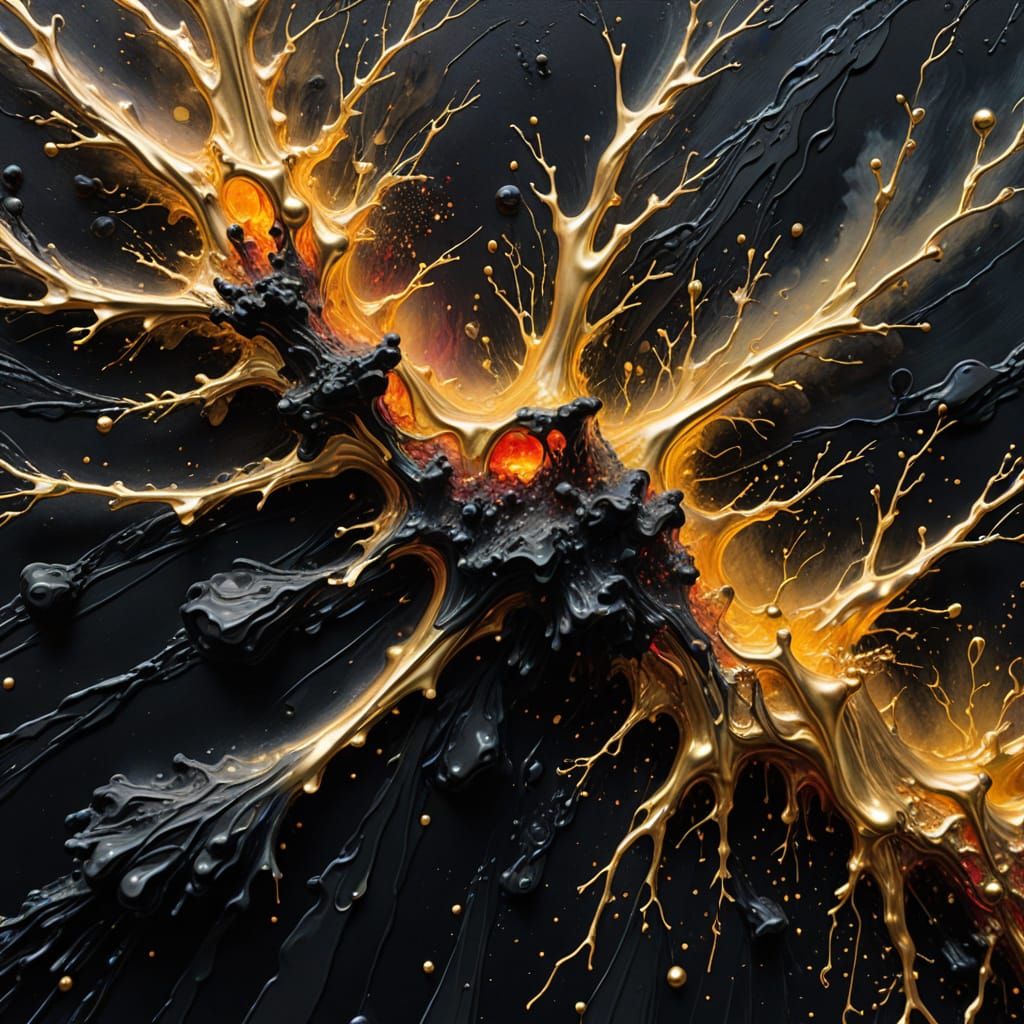 Mystical Abstract Art with Esoteric Symbols