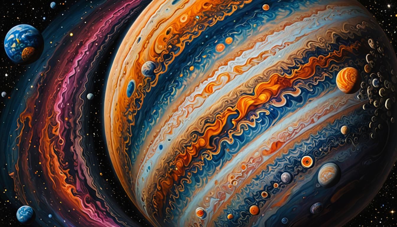 Glorious Detailed Image of Jupiter in Deep Space