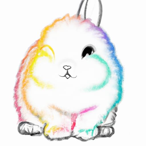 Rainbow Fur Rabbit: A Fluffy AI Creation