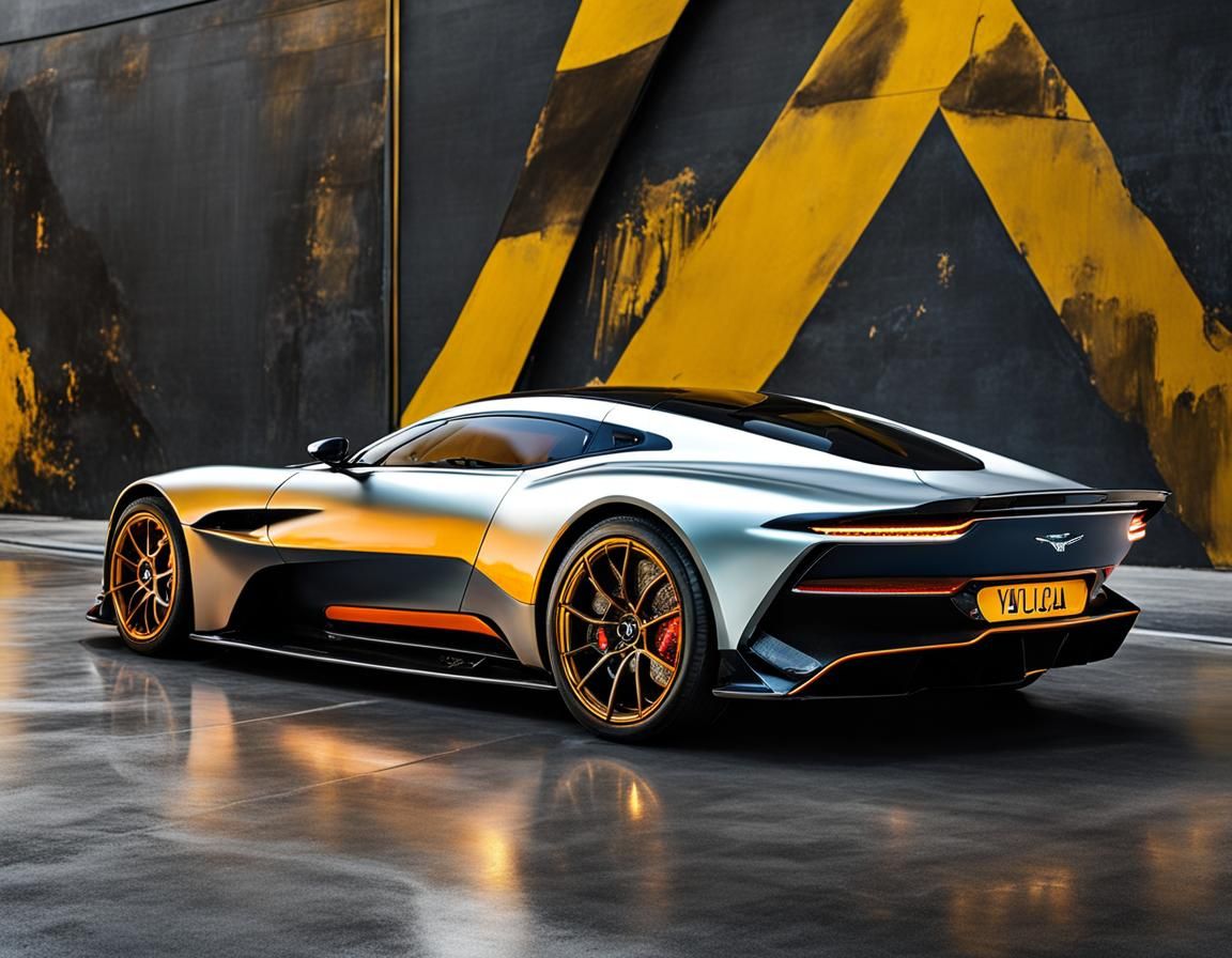 Steampunk Cyberpunk Aston Martin Vulcan Digital Art
