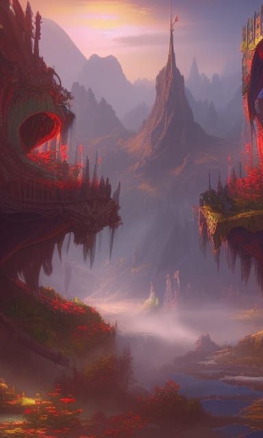 Fantastical Venue Card for Card Game in 8K