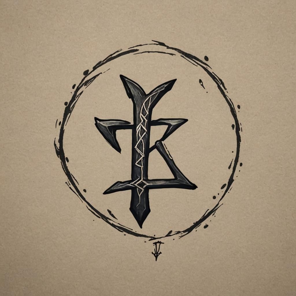 Mystical Rune Glowing with Magical Power