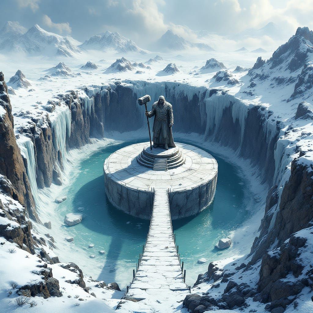 Temple of Earth God in Volcano Crater