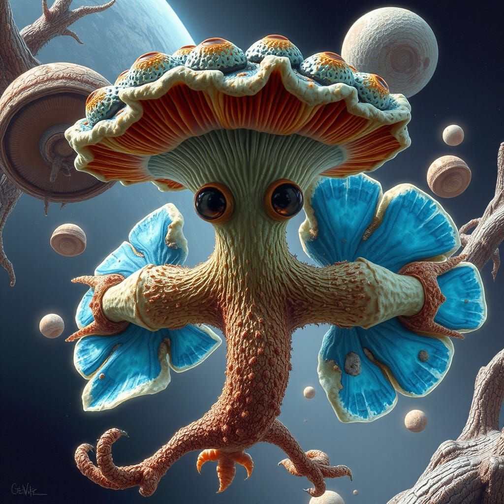 Alien Exoplanet Xenobiology: Fungal-Avian Hybrid Species