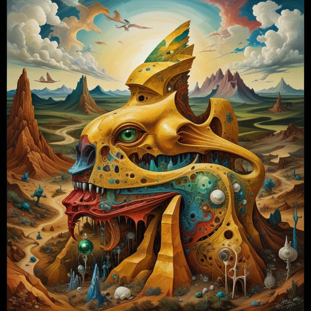 A Giant Sphinx in the Style of Hieronymus Bosch