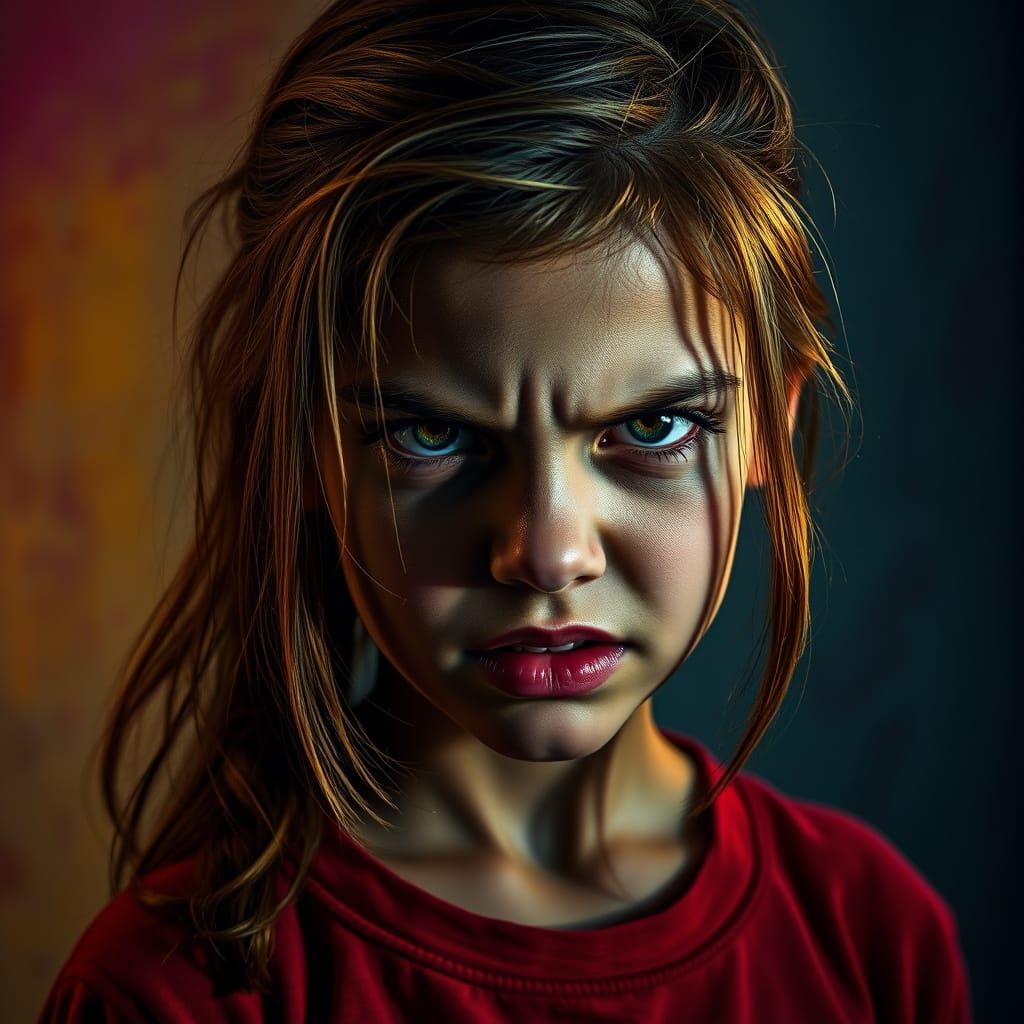Gritty Realism Portrait of a Young Girl