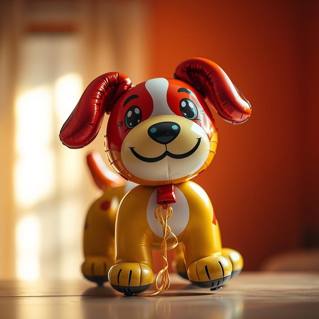 Vibrant Canine Balloon in Soft Natural Light