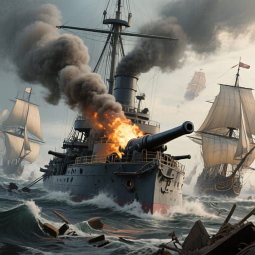 Epic 19th Century Ironclad Naval Battle