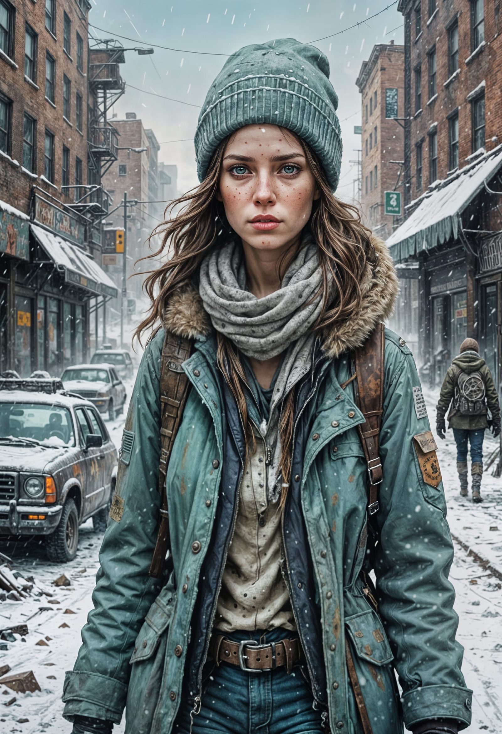 Surreal Postapocalyptic Winter Cityscape