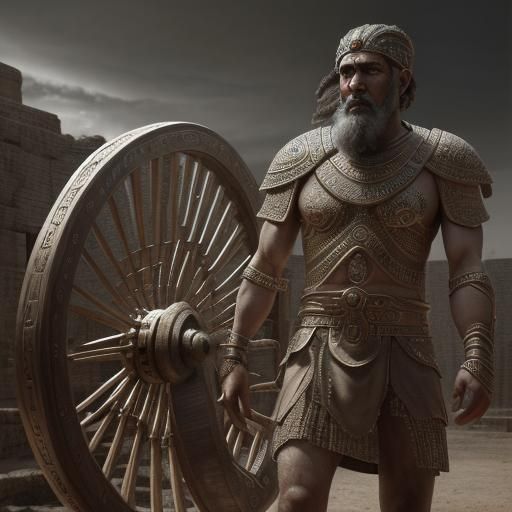 Ancient Sumerians Invent the Wheel, Hyperrealistic