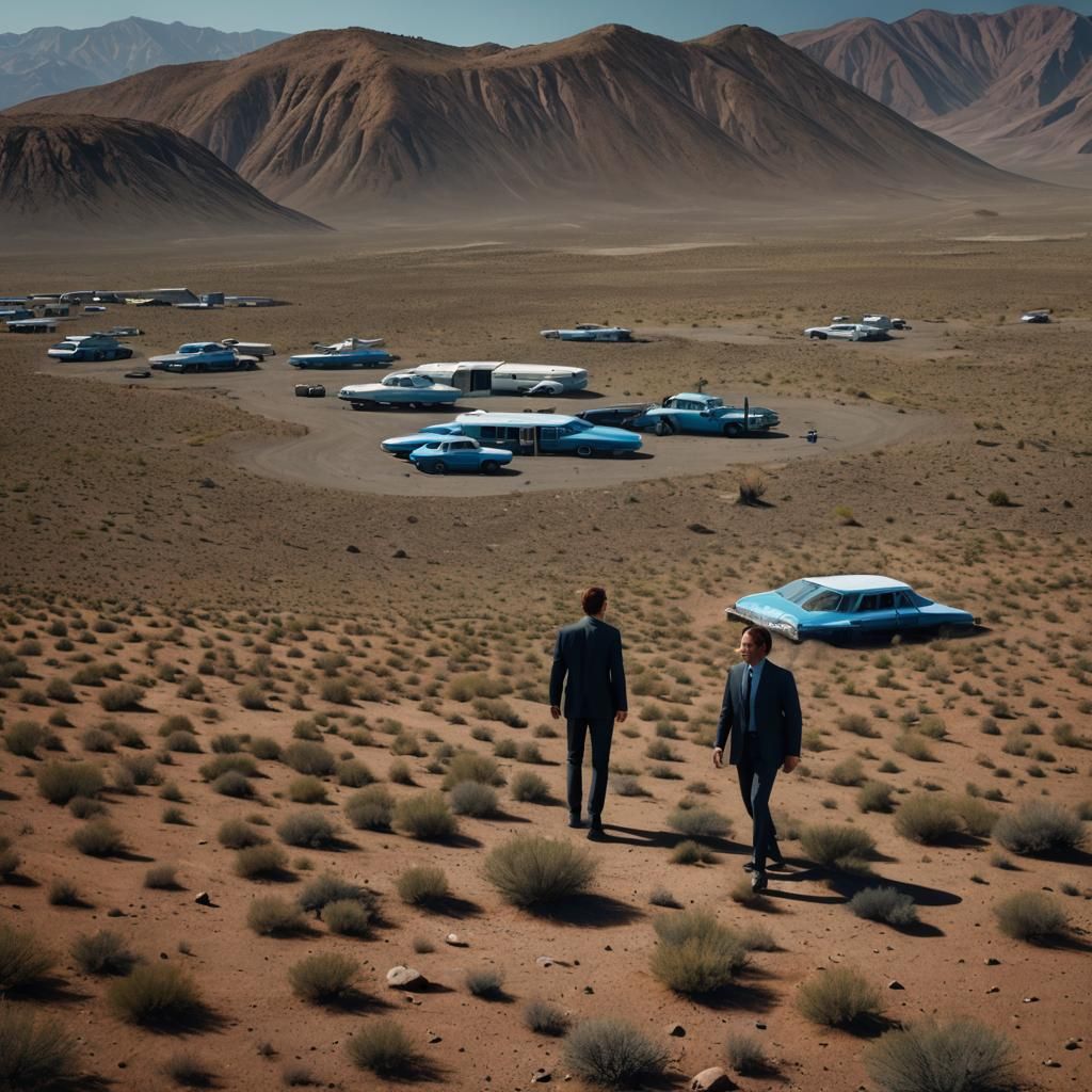 Fox Mulder and Dana Scully at Area 51