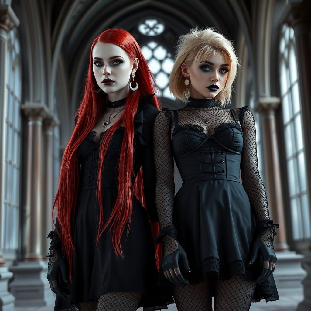 Goth Babes in Mystical Black Beauty