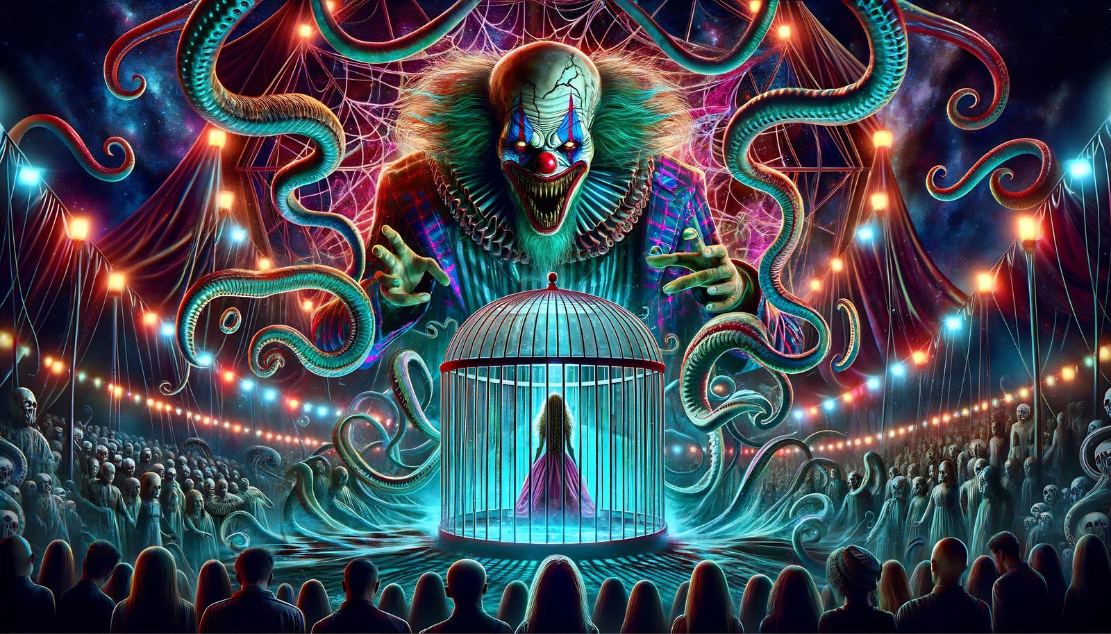 Creepy Interdimensional Circus with Twisted Clowns