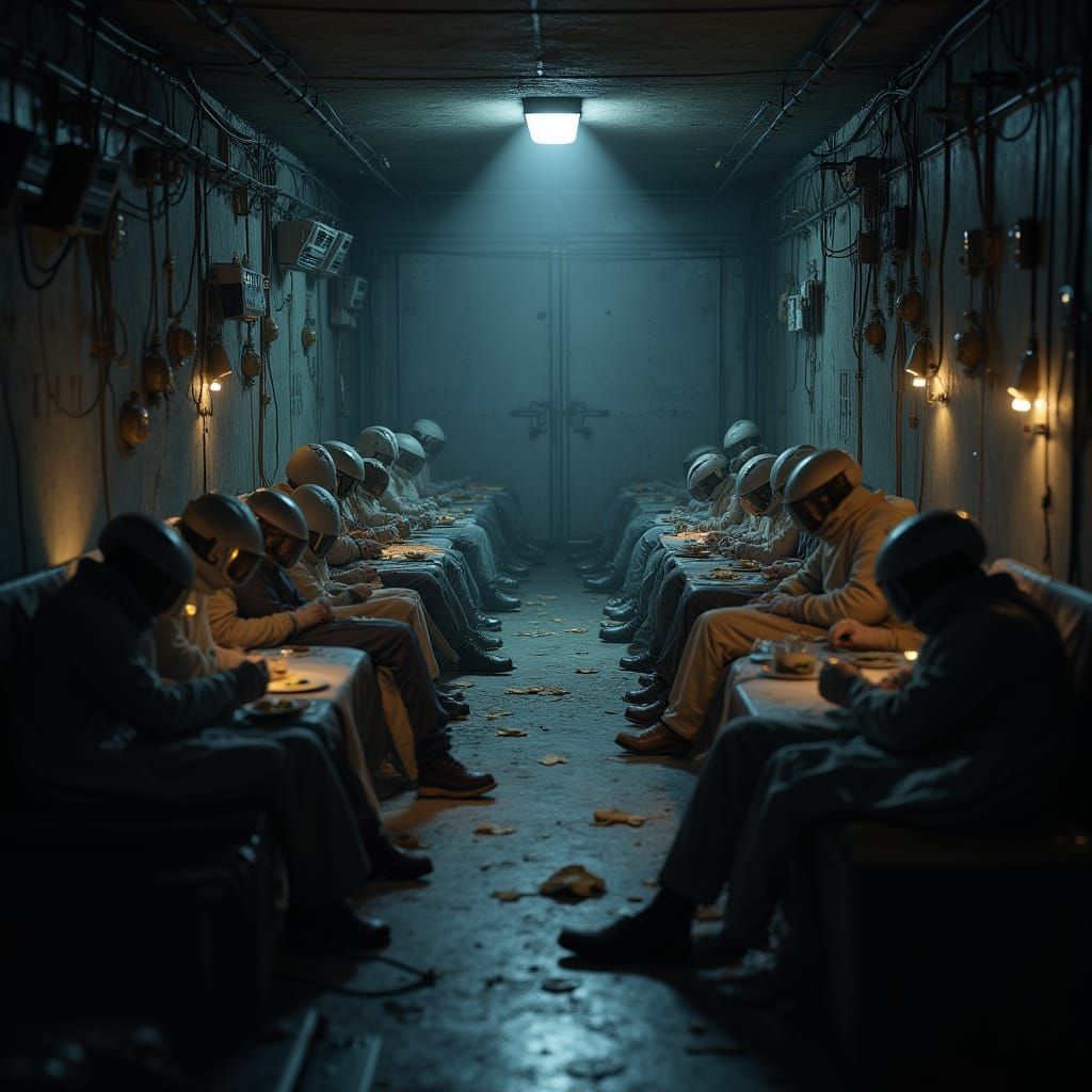 Epic Survival Bunker in 2050 with 3D Videogame Graphics