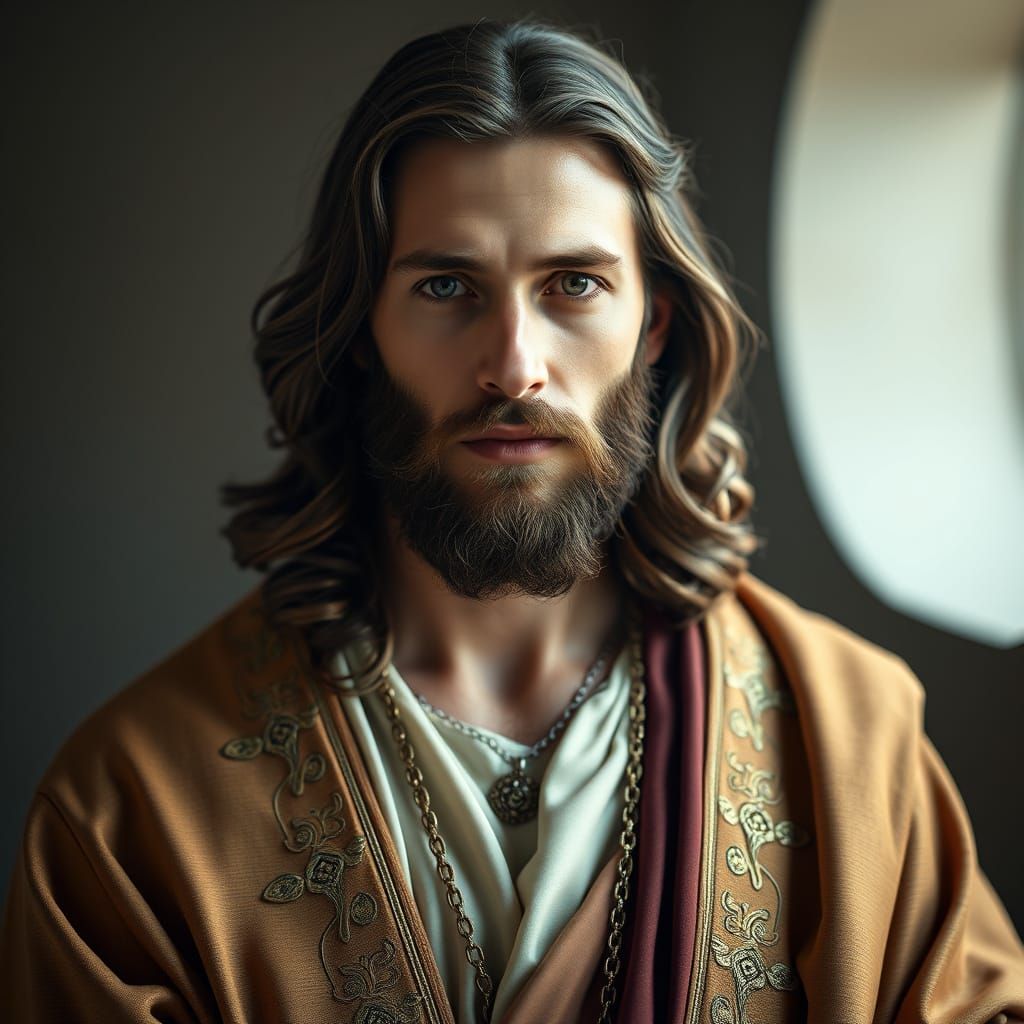 Jesus Christ in Ethereal Studio Light, Hyperrealistic