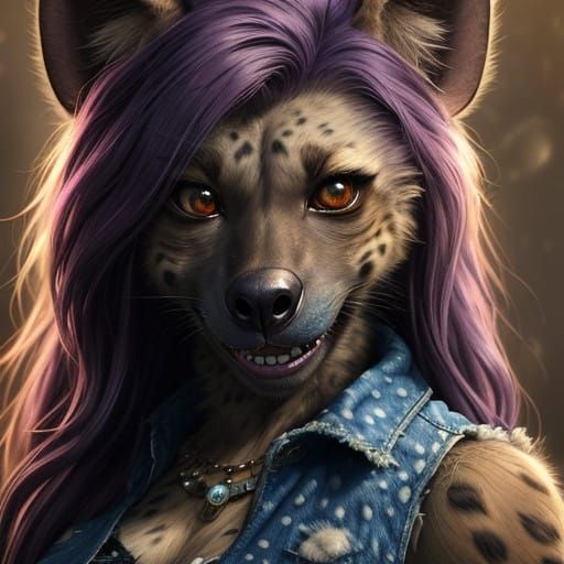 Photorealistic Furry Beauty with Flirtatious Smile