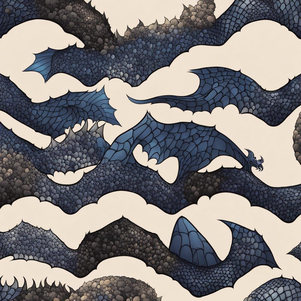 Dark Blue Fantasy World Map in Dollcore Style